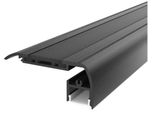 Leidde de trap Geleide Lichte Opgezette Trede Geanodiseerde de Zwarte van het Aluminiumprofiel