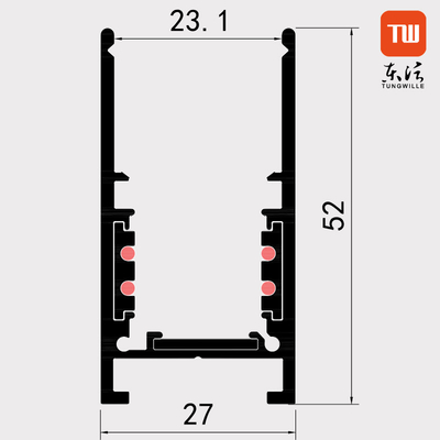 10W verzonken magnetische LED-spoor aluminium oppervlak voor hanglamp