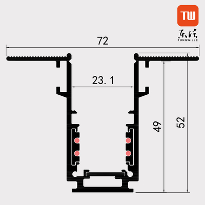 Het moderne Magnetische Systeem van de Spoorverlichting 48 Volts van Trimless voor Huisbureau