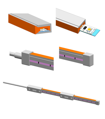 OEM van RGB LEIDEN Materiaal van het Siliciumpcb NeonBuigen licht IP67 het Waterdichte