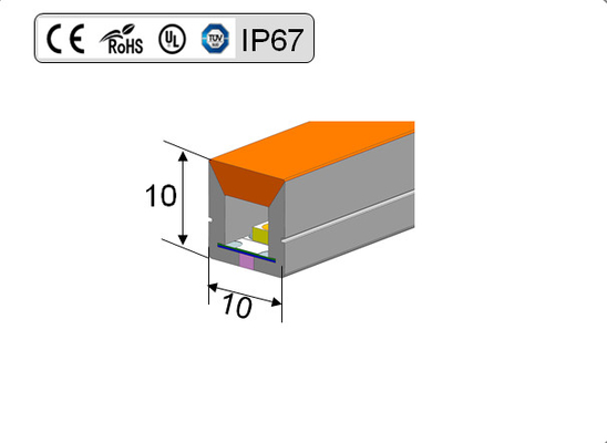 IP65 van de waterdichte SMD-LEIDENE de Lichte RGB Kleur die Neonstrook 24V 12V veranderen