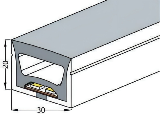 Het Siliconet. l.-buis 30×20mm IP68 van Bendablefexible voor Verlichtingsdecoratie
