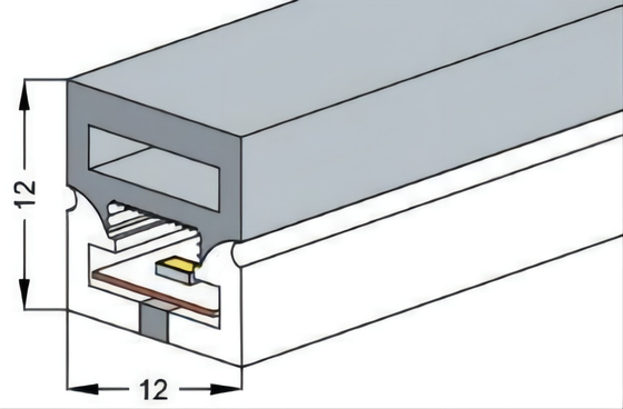 Buigenibel Siliconebuizenstelsel voor LEIDENE Strook Bendable 12mm X 12mm Afmeting