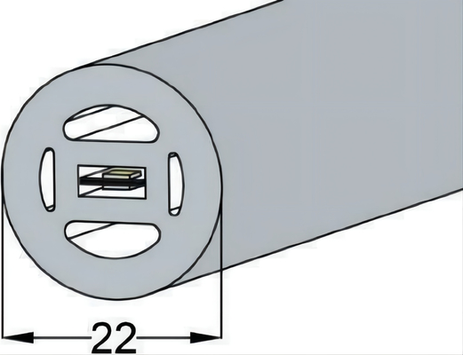 22mm Silicone LEIDENE Buis 360 Graad Buigenibel voor Decoratieve Verlichting
