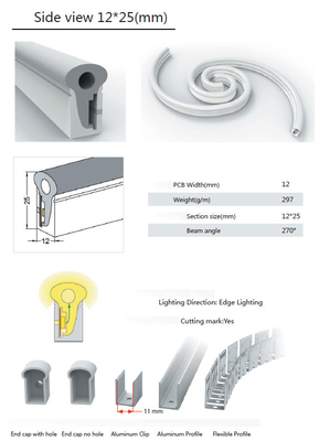 Buigenibele rubberen siliconen buis voor LED-strips Wandmontage voor huisverlichting