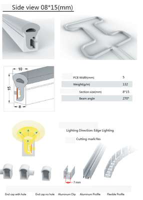 Veelkleurige LEIDENE Siliconebuis 24V 12V 20×20mm voor Neonlicht