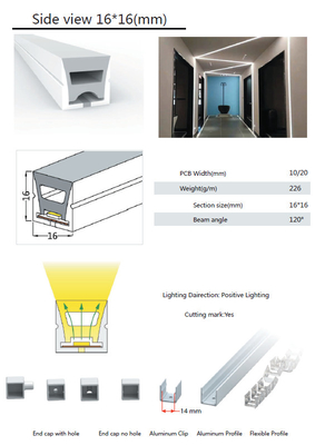 Huishoudelijke siliconenslang voor LED-verlichting Vierkante vorm IP68 waterdicht