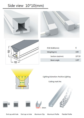 10×10mm LEIDENE Siliconebuis Waterdichte IP68 voor Geleide Strookverlichting