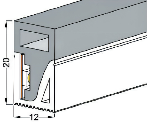 Waterdichte LEIDENE van IP65 IP67 Siliconebuis voor Neonstrook die 12×20mm aansteken