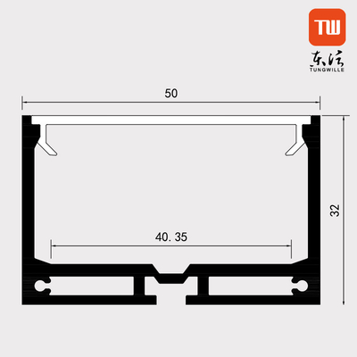 Legeringsuitdrijving In een nis gezet LEIDEN Aluminiumprofiel voor Lineaire Stroken Lichte Bar