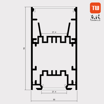 De oppervlakte zette Opgeschort LEIDEN Profiel, het Uitgedreven Kanaal van Aluminiumu voor LEIDENE Stroken op