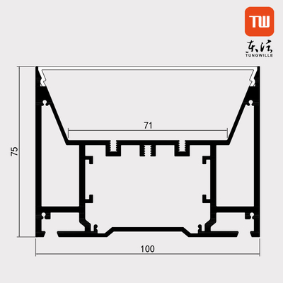 100mm X 75mm het Opgeschorte van het LEIDENE Zilver Profielaluminium voor Kastbioskoop