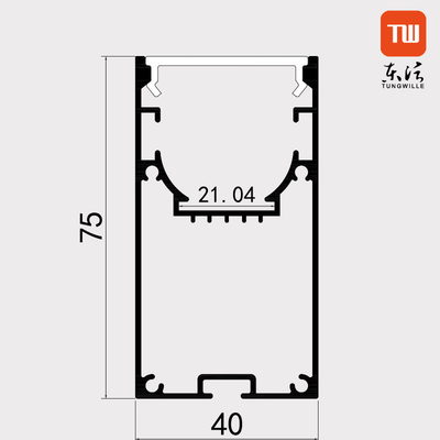 Opgeschort Aluminium LEIDEN Strook Licht Profiel 40×75mm voor Woonkamer
