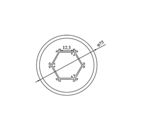Ronde Aluminium Opgeschort LEIDEN Profiel 40mm 50mm 60mm Diameter