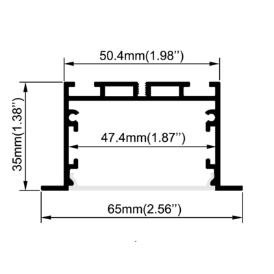50x35mm LEIDEN Drywall Kanaal, Zilveren Aluminiumprofiel voor LEIDENE Verlichtingsstrook