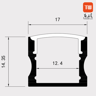 Uitdrijvingsoppervlakte Opgezet LEIDEN Profiel Plastic Aluminium 6063 T5-Materiaal