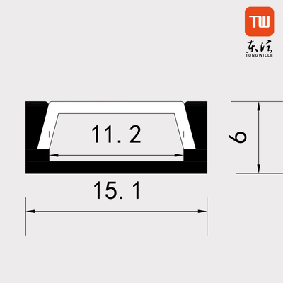 6063 de LEIDENE Strook steekt de certificatie van het Profielce ROHS van het Aluminiumkanaal aan