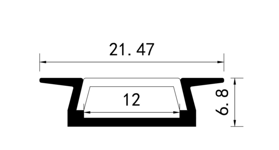 Decoratieve Aluminium Inbouw LED Profielen voor LED Verlichting Strips