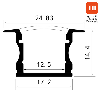 Kledingkast Verzonken LED-profielen U-vorm Koellichaam Led aluminium extrusie