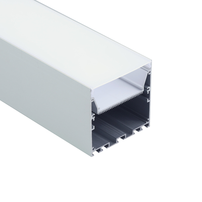 Aluminium hangend LED-profiel 79 * 77 mm koellichaambehuizing zilver