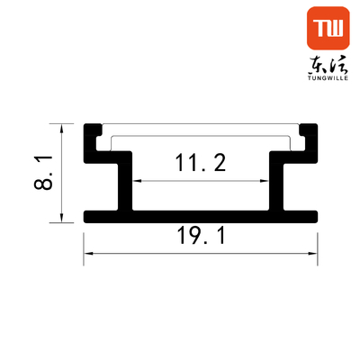 Kast Led Strip Aluminium Extrusie Waterdicht Geanodiseerd Of Gepoedercoat