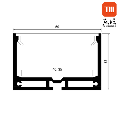 6063 T3 Vierkant Led Strip Licht Aluminium Profiel Voor Thuisverlichting