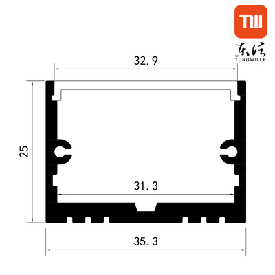 T8 Geëxtrudeerde Surface Mount Led Profiel Aluminium Montage Kanaal