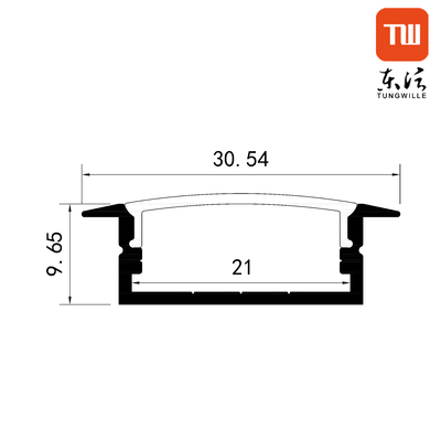 Lineair Licht Opbouw Led Aluminium Profiel U Vorm 23x10mm