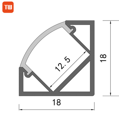 V Vorm Kast Licht / Strip Licht Hoek Led Profiel Aluminium 18X18mm