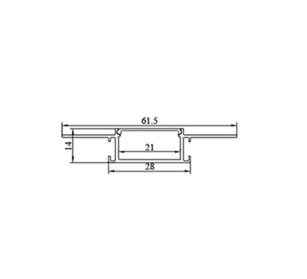 Tw6214 van het Diepere Bredere Ontwerp LEIDENE Architecturaal het Gipspleister Aluminiumprofiel