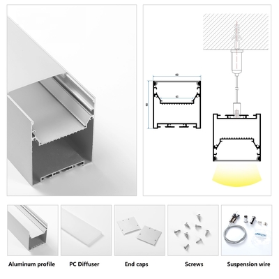 Lineaire Lichte Aluminium LEIDEN Profiel met Heatsink-Dienblad HOOFDbestuurder Built In