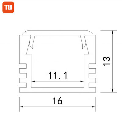 Het binnen In een nis gezette Aluminium leidde Strookprofiel voor Lineaire Geleide Strookverlichting