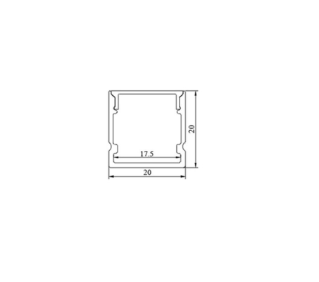 20mm van het het Aluminiumprofiel van Breedteu Vorm Geleid van de de Dekkingskeuken van PC de Garderobelicht