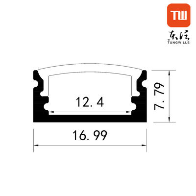 De slanke 8mm Oppervlakte leidde het Profiel van het Strookaluminium, Lineair Licht Douane Geleid Kanaal