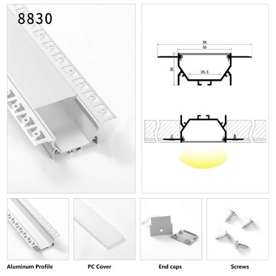 Plafond van het gips zet het Trimless In een nis gezette Aluminium Geleide Kanaal Lineair Licht op