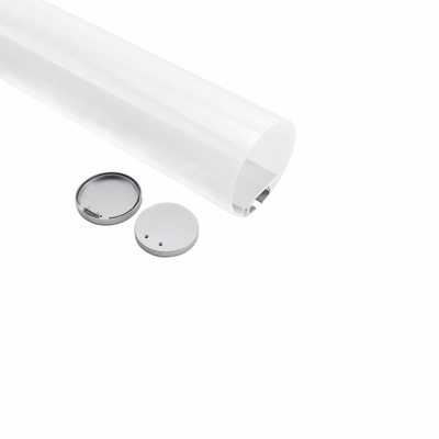 60mm Profiel van het de Dekkingsuitdrijving Opgeschorte Geleide Aluminium van PC het Melkachtige voor Plafondverlichting
