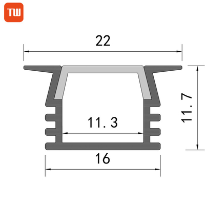 Het keukenkast Geleide In een nis gezette Geleide Pleister van het Aluminiumprofiel Kanaal in Profiel