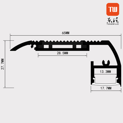 1m 2m Gipsplaat van de LEIDENE het Aluminiumlegering 6063 Profiel Zwarte Kleur T5-Materiaal