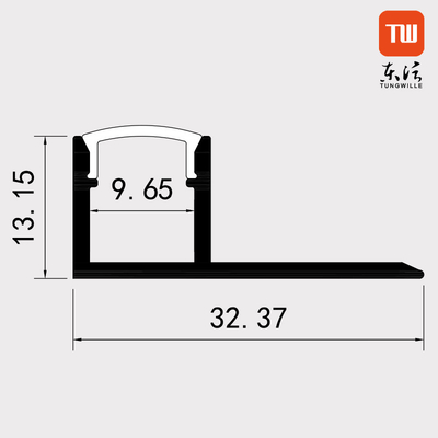 Slanke Trimless-LEIDEN van het Gipsplaat gelijk Opgezet Aluminium Profielkanaal voor Plafond
