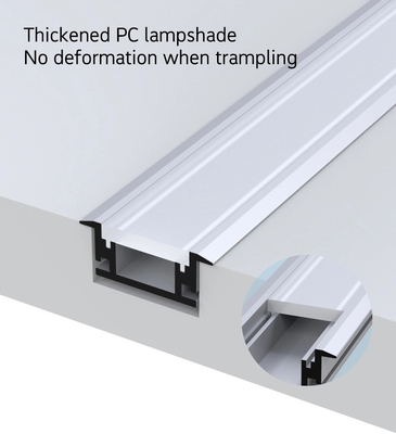 U-vorm verzonken LED profielen kanaal geanodiseerd schilderen voor vloerverlichting