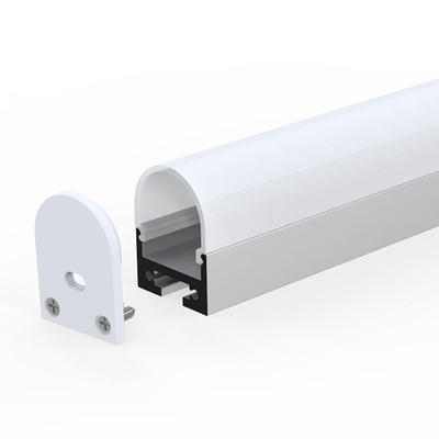 Industrieel opbouw LED profiel zwart geanodiseerd voor garderobe bioscoop
