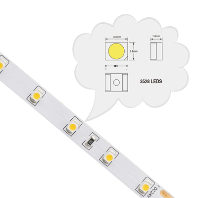 Hoge LEIDENE van CRI95 3528 SMD Stroken 60LEDs 120LEDs 240LEDs voor Bureaugebouwen