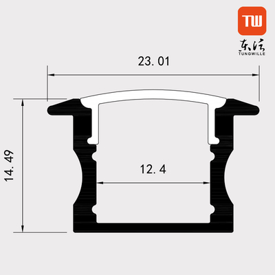 LEIDENE van de aluminiumlegering In een nis gezette Profielen voor de Bioskoop van de Bureaugarderobe