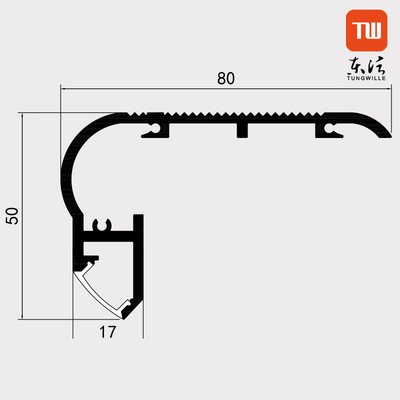 De geanodiseerde Zilveren Aluminiumuitdrijving voor LEIDENE Strook steekt 80mm breedte aan