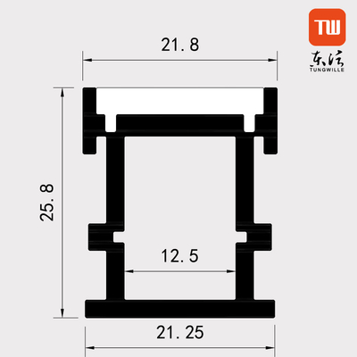 Openlucht LEIDEN Strook In een nis gezet Profiel, 22×26Mm In een nis gezet Aluminiumkanaal