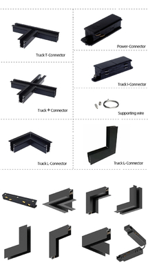 Magnetisch In een nis gezet Spoor Licht Spoor om 48V 16mm voor Lineair Licht